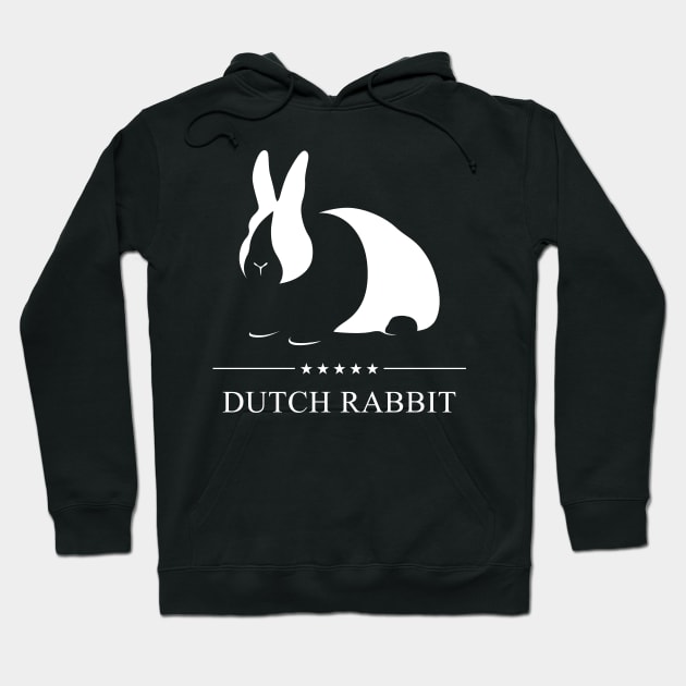 Dutch Rabbit White Silhouette Hoodie by millersye